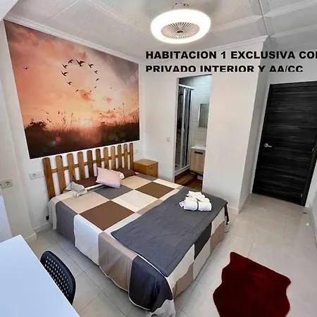 Novelda Centro Habitaciones Con Bano Privado Y Compartido , Cocina Y Terraza Buitenkant foto